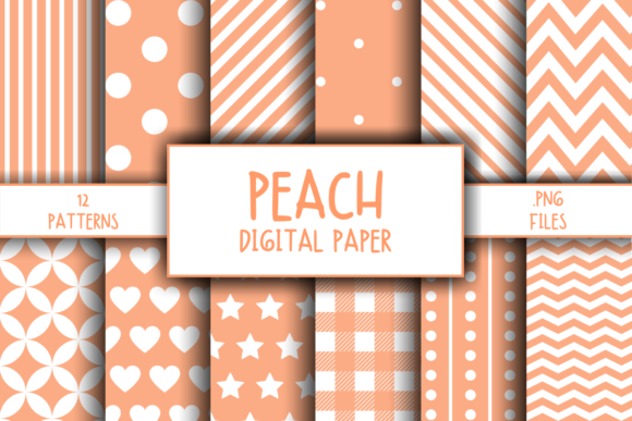 Download Peach Pattern Digital Paper - Pattern Collection