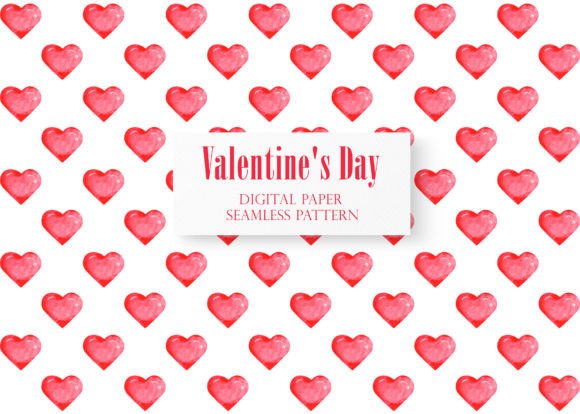 Download Red Heart Digital Paper Seamless Pattern - Pattern Collection