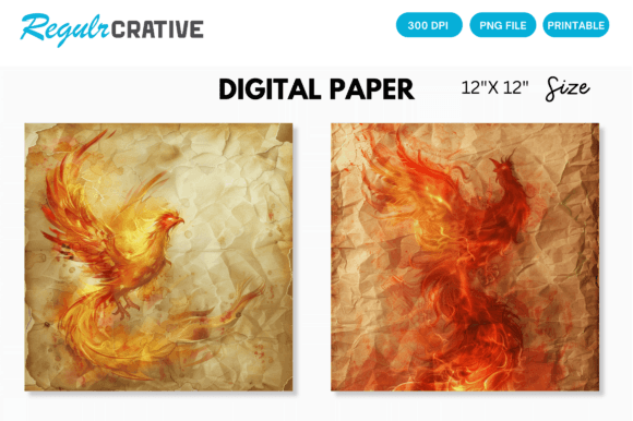 Download Phoenix Fantasy Magic Digital Pattern - Pattern Collection