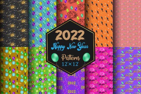 Download Happy New Year Digital Paper &amp; Pattern - Pattern Collection