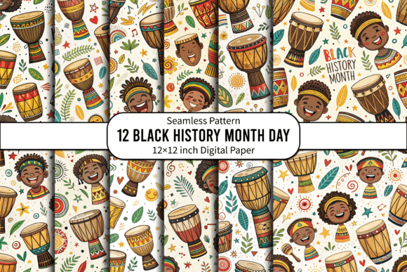 Download Black History Month Seamless Patterns - Pattern Collection