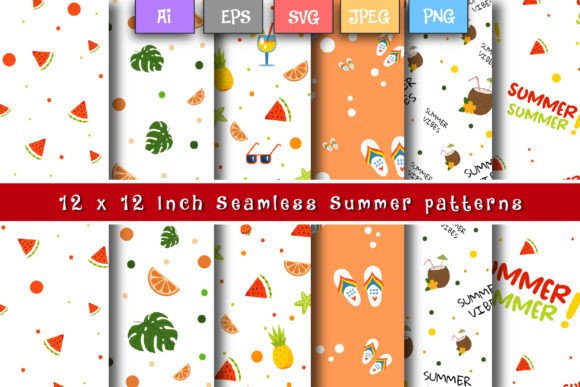 Download Seamless Summer Pattern Set - Pattern Collection