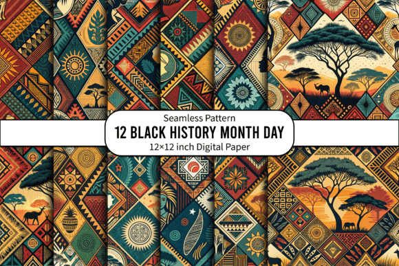 Download Black History Month Seamless Patterns - Pattern Collection