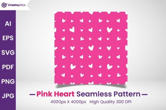 Download Pink Seamless Heart Pattern and Paper - Pattern Collection
