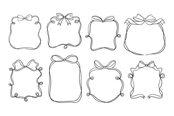 Download Hand Drawn Ribbon Frame Collection - Frame collection Collection