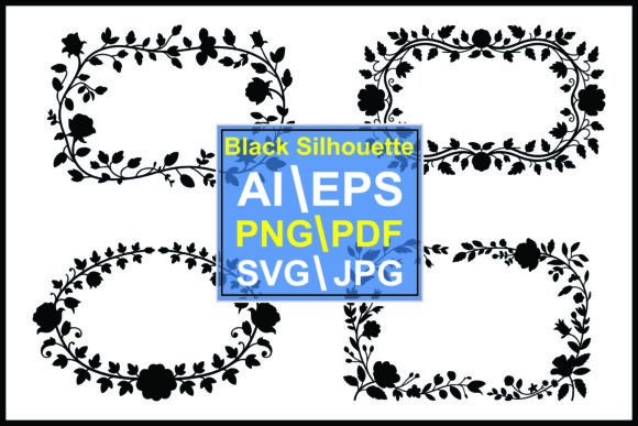 Download Black Floral Frame Borders Flowers - Black Collection