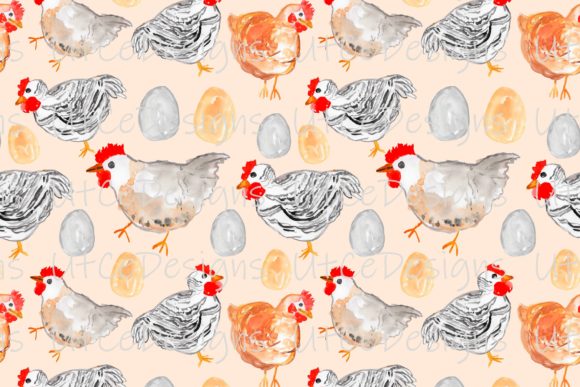 Download Chicken Pattern, Animal Digital Paper - Pattern Collection