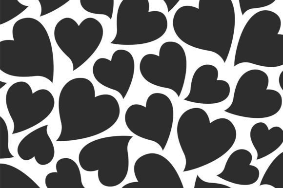 Download Black White Heart Pattern - Pattern Collection