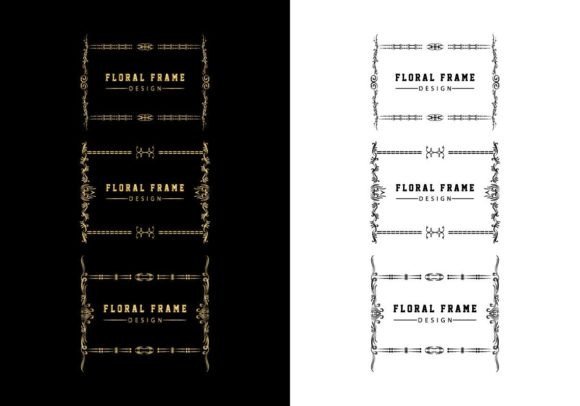 Download Elegant Decorative Black Floral Frame - Black Collection