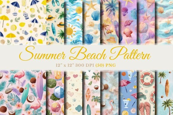 Download Summer Beach Seamless Patter - Summer Collection