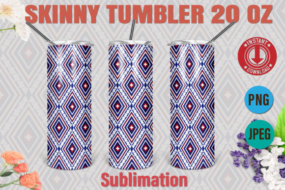 Download 20oz Skinny Tumbler Pattern Ethnic - Pattern Collection