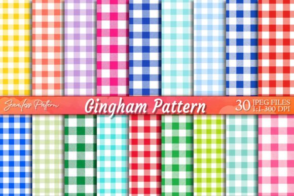 Download Seamless Gingham Pattern Digital Paper - Pattern Collection