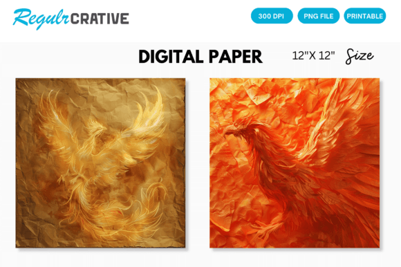 Download Phoenix Fantasy Magic Digital Pattern - Pattern Collection