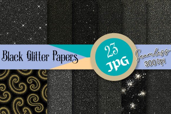 Download Black Glitter Seamless Papers - Black Collection