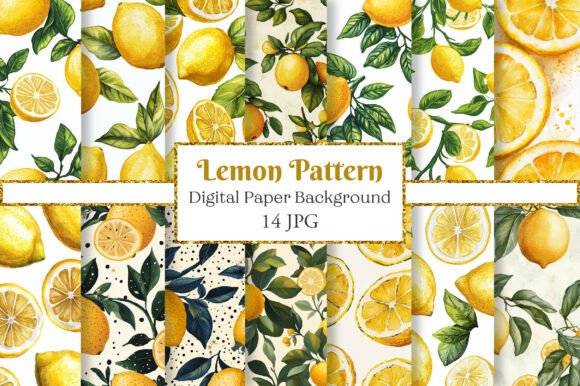 Download Lemon Pattern Sublimation Bundle - Pattern Collection
