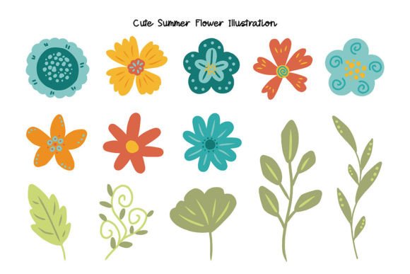 Download Summer and Spring Flower Illustration - Summer Collection