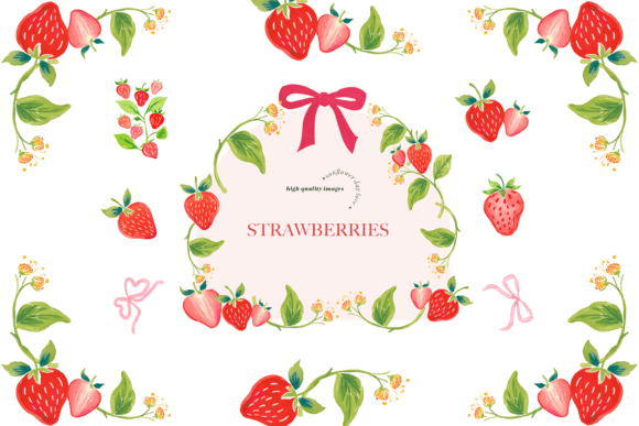 Download Bow Summer Strawberry Clipart - Summer Collection