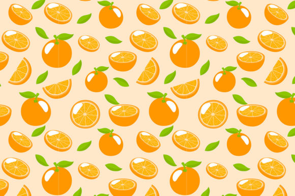 Download Orange Fruit Pattern Design Background - Pattern Collection