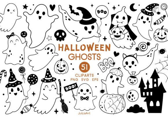 Download Black Halloween Ghost Clipart, Ghost Svg - Black Collection