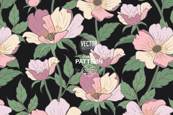 Download Wild Rose Floral Seamless Pattern - Pattern Collection