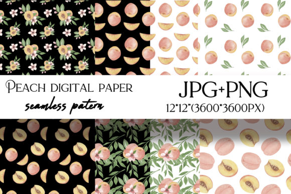 Download Peach Digital Paper Pack, Peach Pattern - Pattern Collection