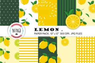 Download Lemon Digital Paper Pack, Lemon Pattern - Pattern Collection