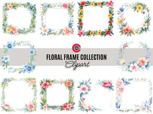 Download Watercolor Floral Frame Collection - Frame collection Collection