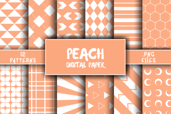 Download Peach Pattern Digital Paper - Pattern Collection