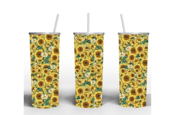 Download Yellow Sunflower Skinny Tumbler Pattern - Pattern Collection
