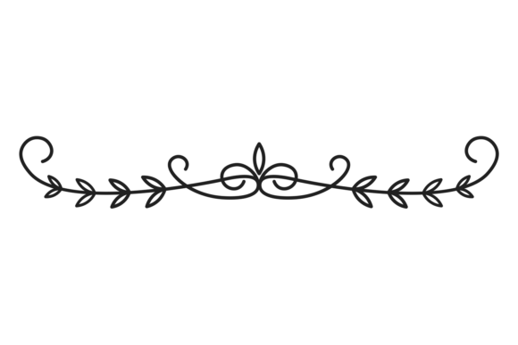 Download A Black and White Image of a Leafy Borde - Black Collection