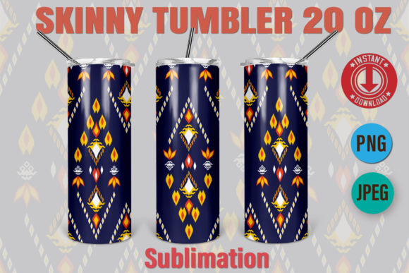 Download 20oz Skinny Tumbler Pattern Ethnic 166 - Pattern Collection