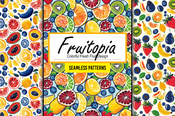 Download Colorful Fresh Fruit Pattern Design Art - Pattern Collection