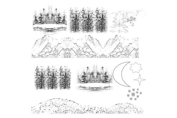 Download Northern Lights Black and White Clipart - Premium Resources