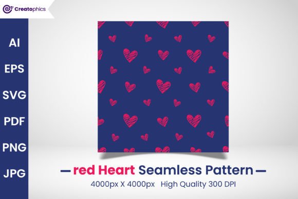 Download Red Seamless Heart Pattern and Paper - Pattern Collection