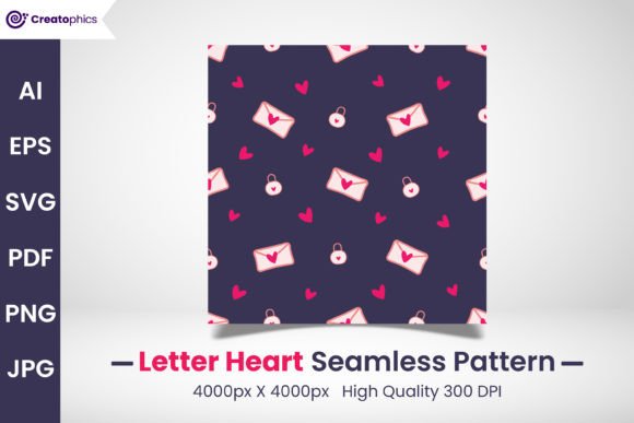 Download Seamless Letter Heart Pattern - Pattern Collection