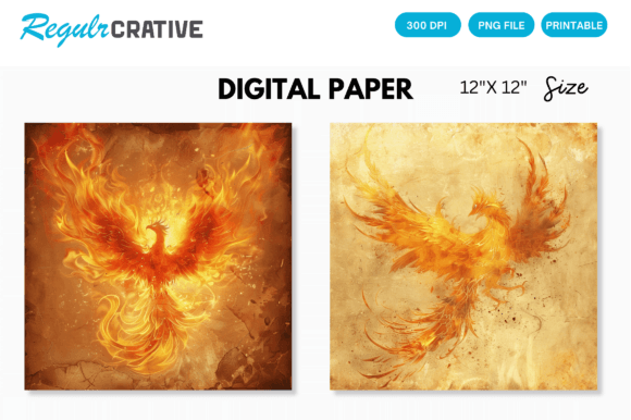Download Phoenix Fantasy Magic Digital Pattern - Pattern Collection
