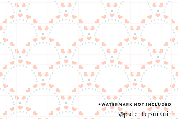 Download Hearts Mermaid Valentine Peach Pattern - Pattern Collection