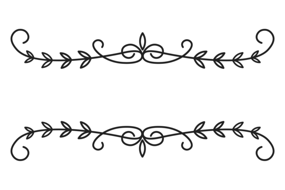 Download A Black and White Image of a Leafy Borde - Black Collection