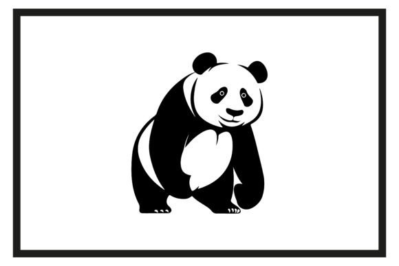 Download Panda Silhouette Black and White Clipart - Black and white clipart Collection