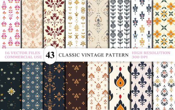 Download Classic Vintage Pattern Design - Pattern Collection