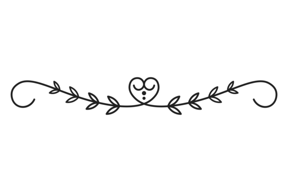 Download A Black and White Image of a Leafy Borde - Black Collection