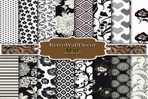Download Black and White Digital Paper Pack 8.5 - Black Collection