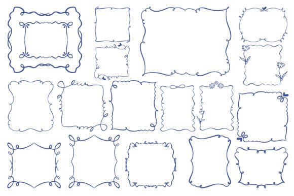 Download Blue Outline Frame Collection - Premium Bundle