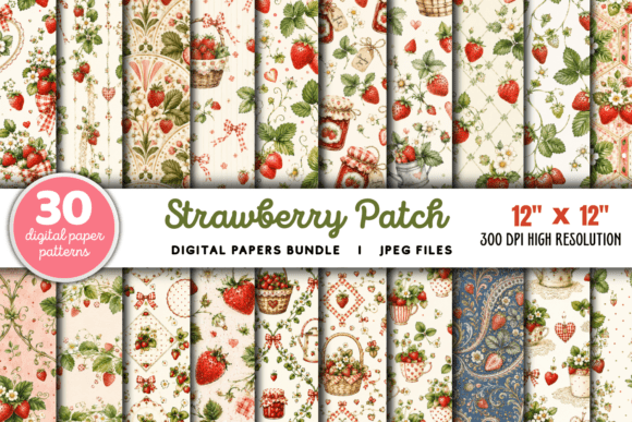 Download Strawberry Patch Summer Pattern Bundle - Pattern Collection