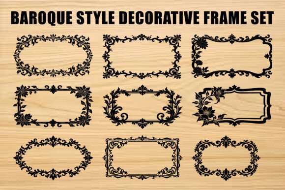 Download Laser Floral Antique Frame Collection - Premium Resources