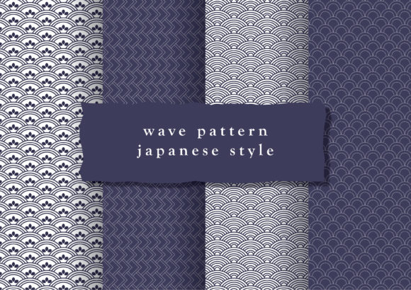 Download Japanese Seamless Wave Pattern Set - Pattern Collection
