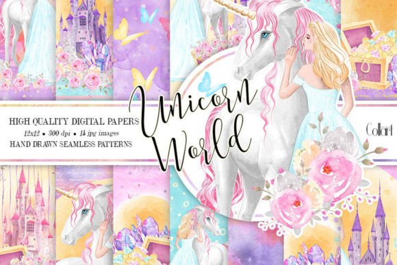 Download Unicorns Patterns, Seamless Papers - Pattern Collection