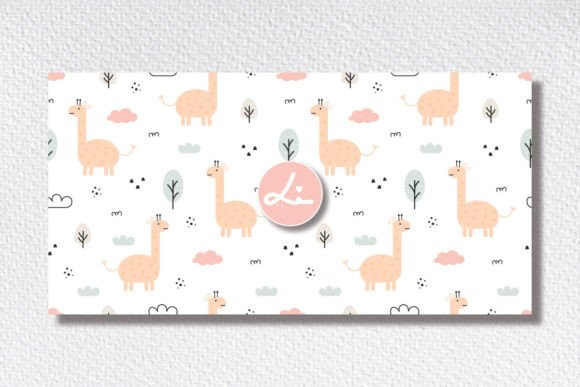 Download Seamless Pattern Cute Giraffe and Tree - Pattern Collection