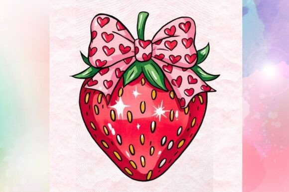 Download Cute Coquette Bow Strawberry Summer Png - Summer Collection
