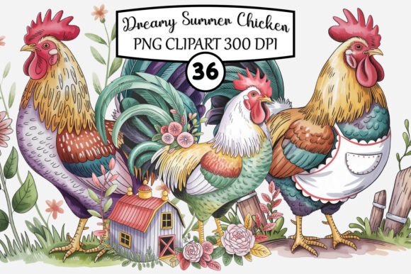 Download Dreamy Summer Chicken Barn Clipart - Summer Collection